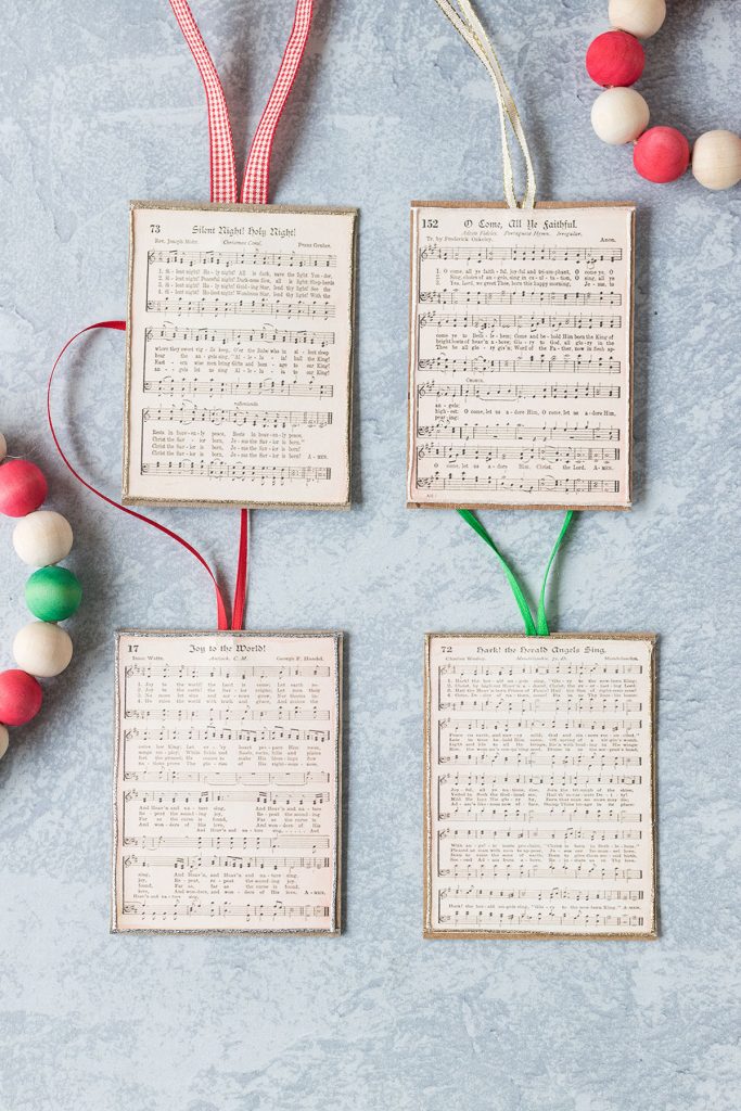 DIY Vintage Christmas Music Ornaments