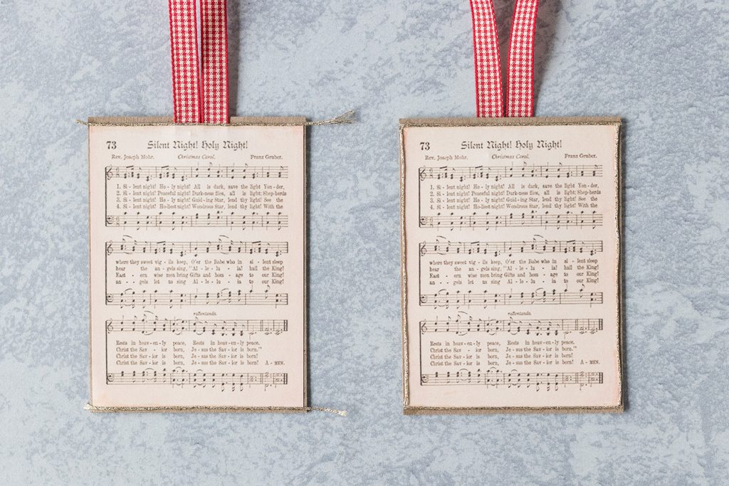 DIY Vintage Christmas Music Ornaments