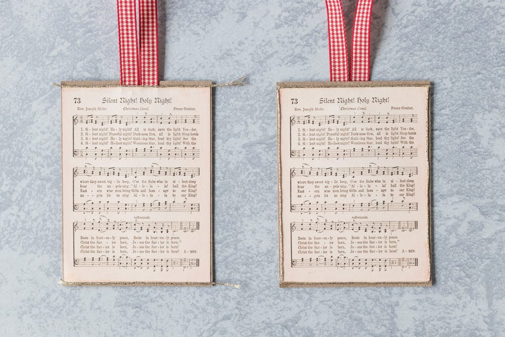 DIY Vintage Christmas Music Ornaments