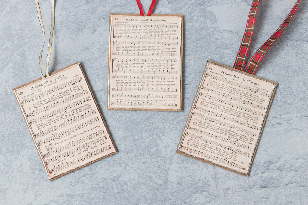 DIY Vintage Christmas Music Ornaments