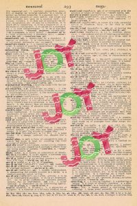Free Christmas Dictionary Page Printable Joy Preview