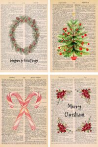 Free Christmas Dictionary Page Printables Collage