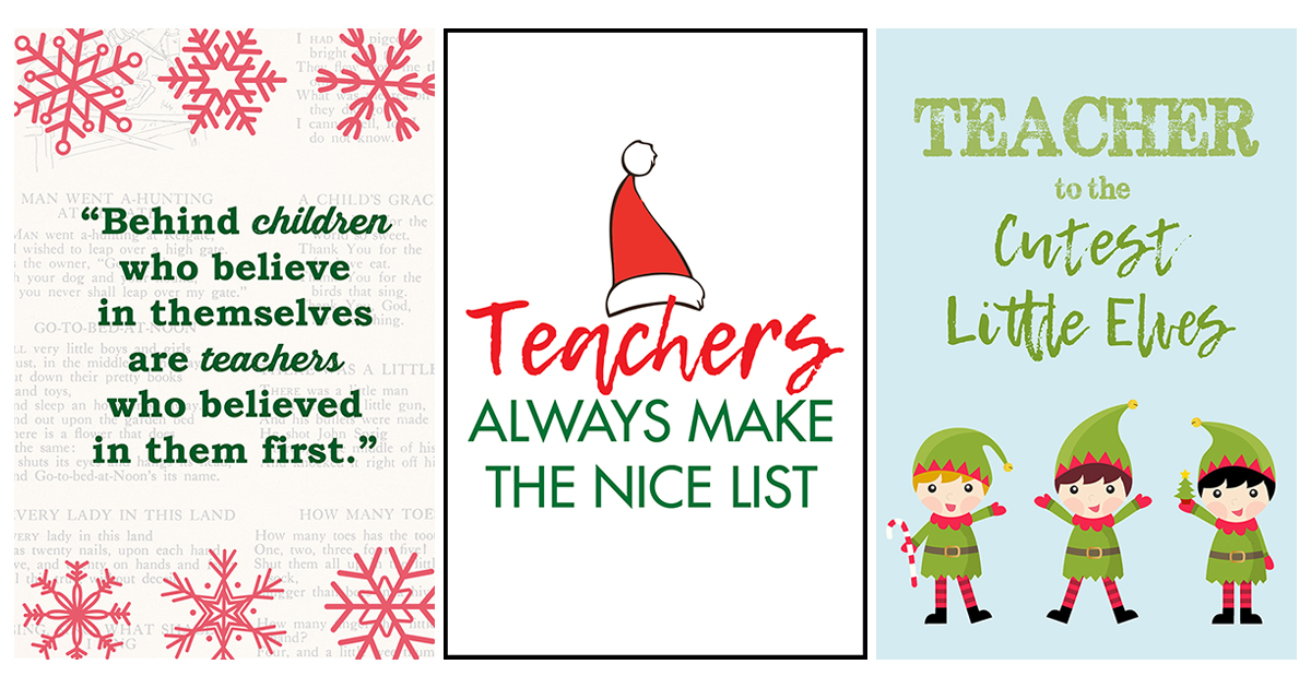 Free Printable Christmas Thank You Cards From Teacher Printable Word Searches