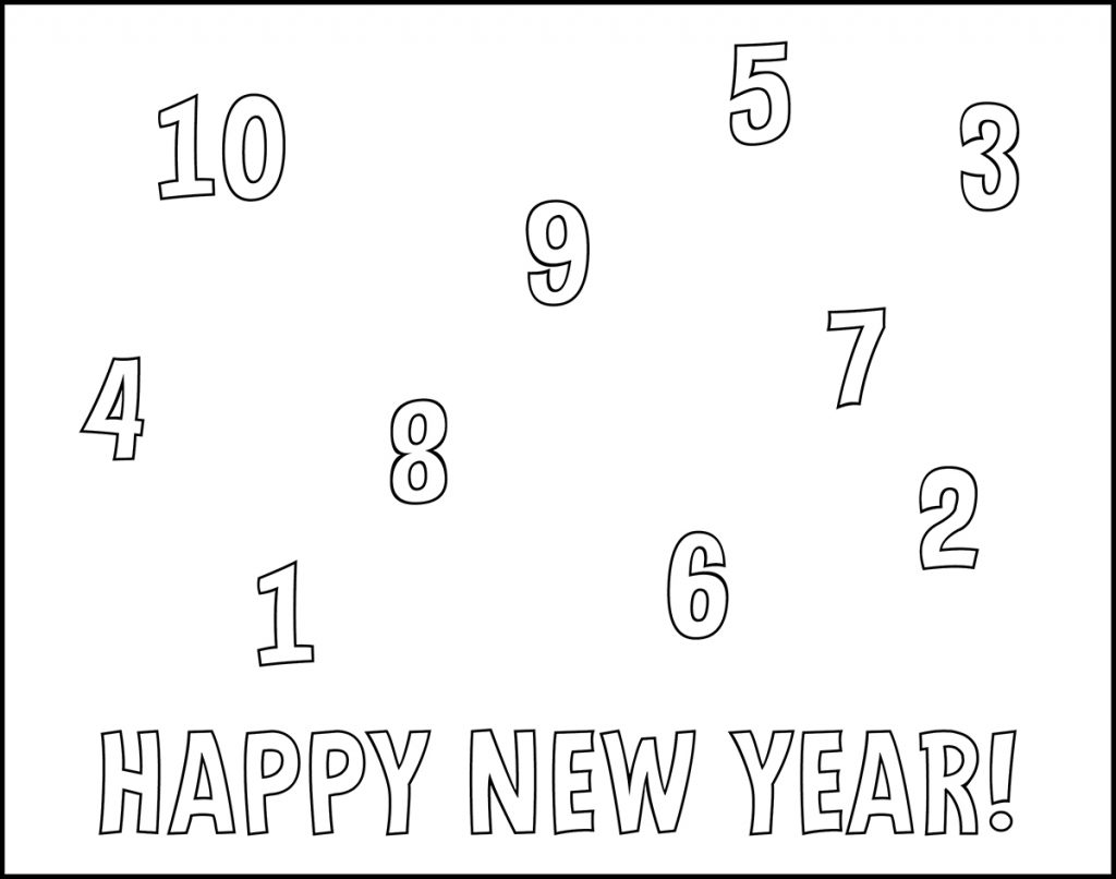 Happy New Year Countdown Printable New Year's Eve Placemat