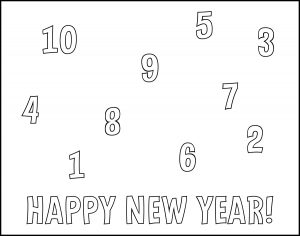 Happy New Year Countdown Printable New Year's Eve Placemat