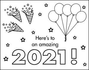 Here's to an Amazing 2021 New Year's Eve Placemat