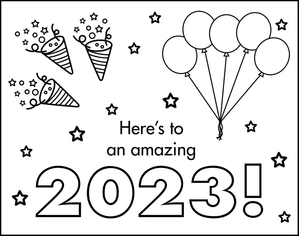 Here's to an Amazing 2023 Printable Placemat
