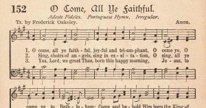 Oh Come All Ye Faithful Vintage Christmas Sheet Music