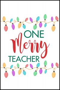 One Merry Teacher Card