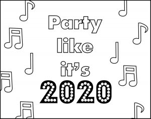 Party Like It's 2020 Printable New Year's Eve Placemat