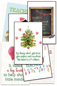 Teacher Thank You Christmas Cards Preview