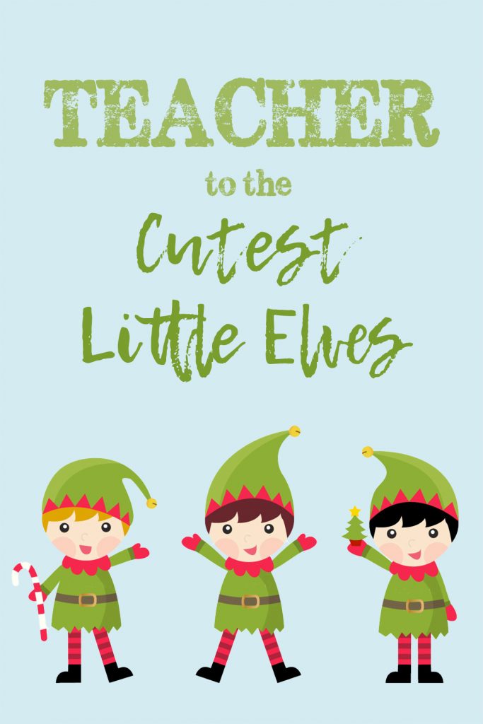 Teacher to the Cutest Little Elves Card