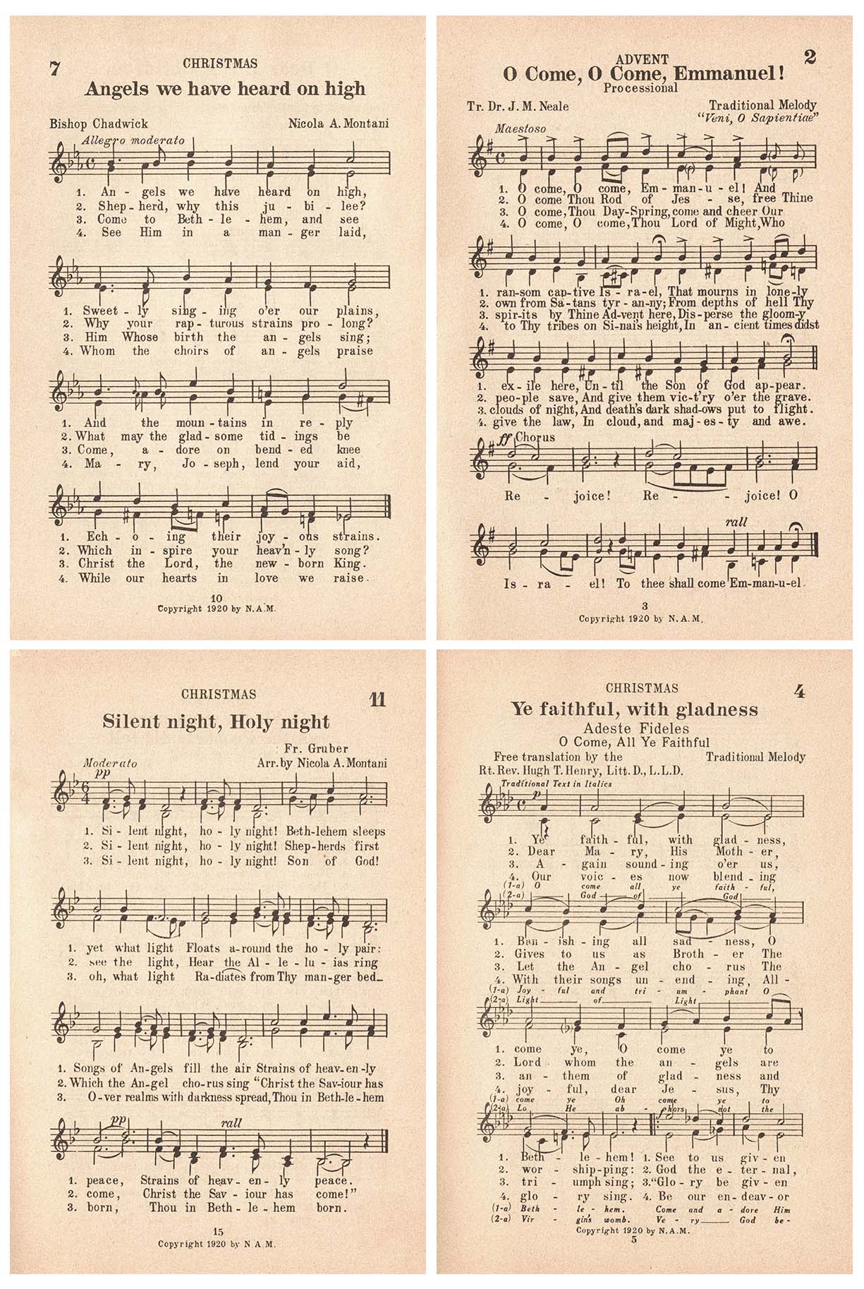 Vintage Christmas Sheet Music Collection