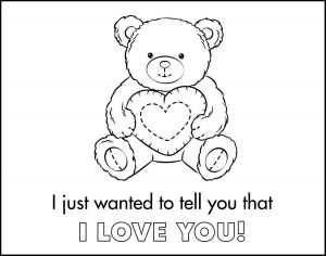Bear With Heart Valentine's Day Placemat