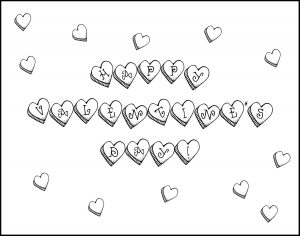 Candy Hearts Valentine's Day Placemat