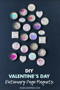 DIY Valentine's Day Dictionary Page Magnets