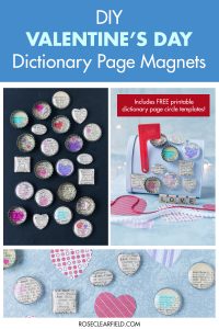 DIY Valentine's Day Dictionary Page Magnets