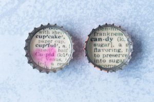 DIY Valentine's Day Dictionary Page Magnets Rose Clearfield