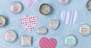 DIY Valentine's Day Dictionary Page Magnets Rose Clearfield