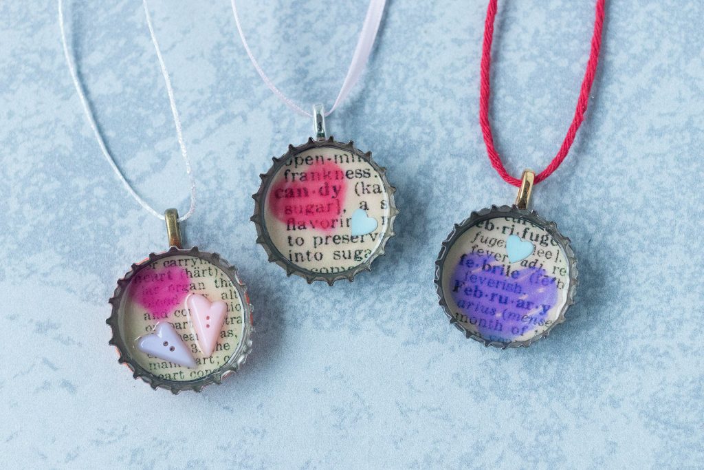 DIY Valentine's Day Dictionary Page Mini Ornaments