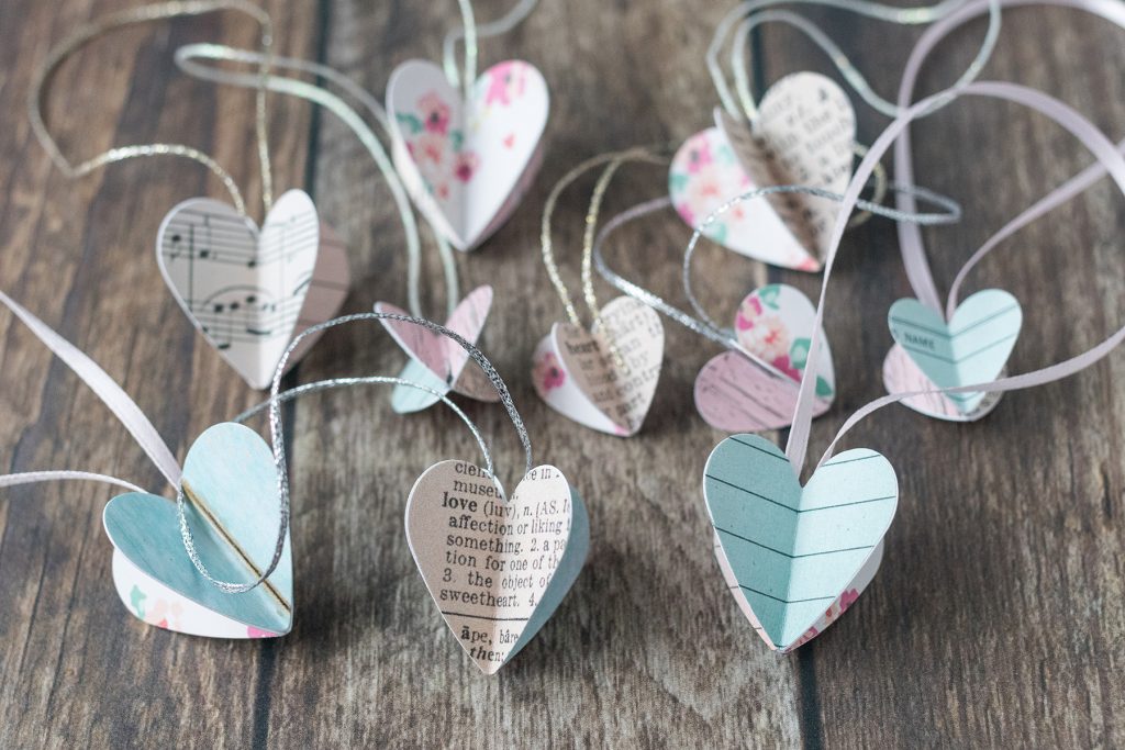 Valentine's Day Paper Heart Ornaments