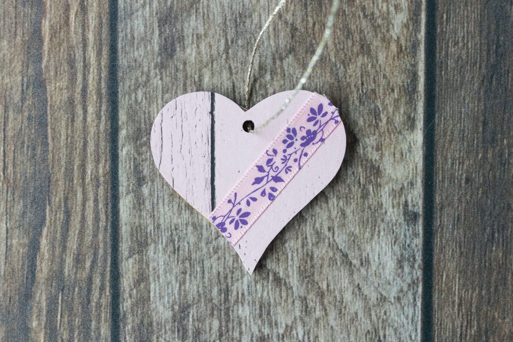 DIY Valentine's Day Wooden Heart Ornaments