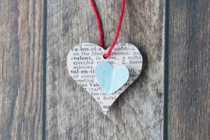 DIY Valentine's Day Wooden Heart Ornaments