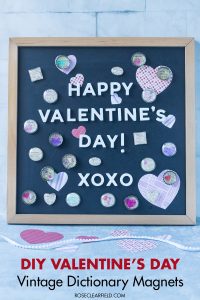 DIY Valentine's Day Vintage Dictionary Magnets