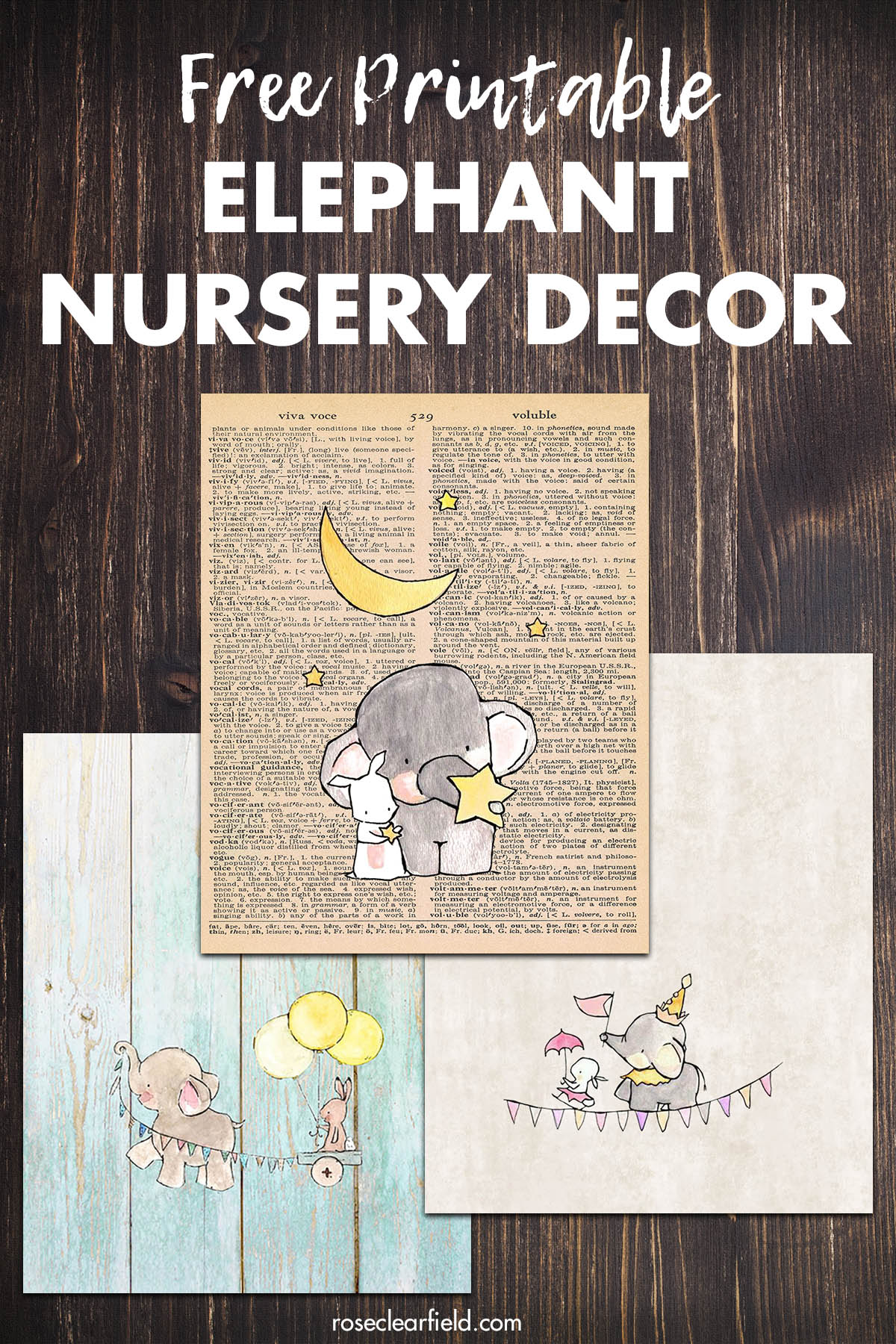 Free Printable Elephant Nursery Decor