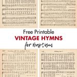 Free Printable Vintage Hymns for Baptism