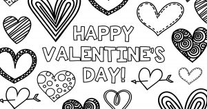Happy Valentine's Day With Hearts Placemat