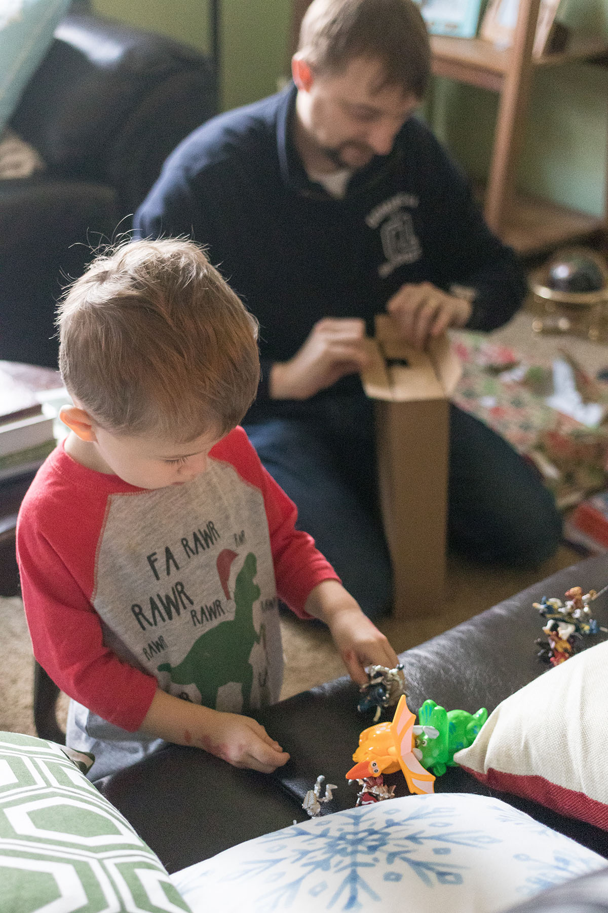 Jake and Tommy Christmas Morning 2019 • Rose Clearfield