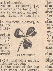 Shamrock Vintage Dictionary Page Shamrock Illustration