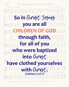 So In Christ Jesus Galatians Baptism Wall Art