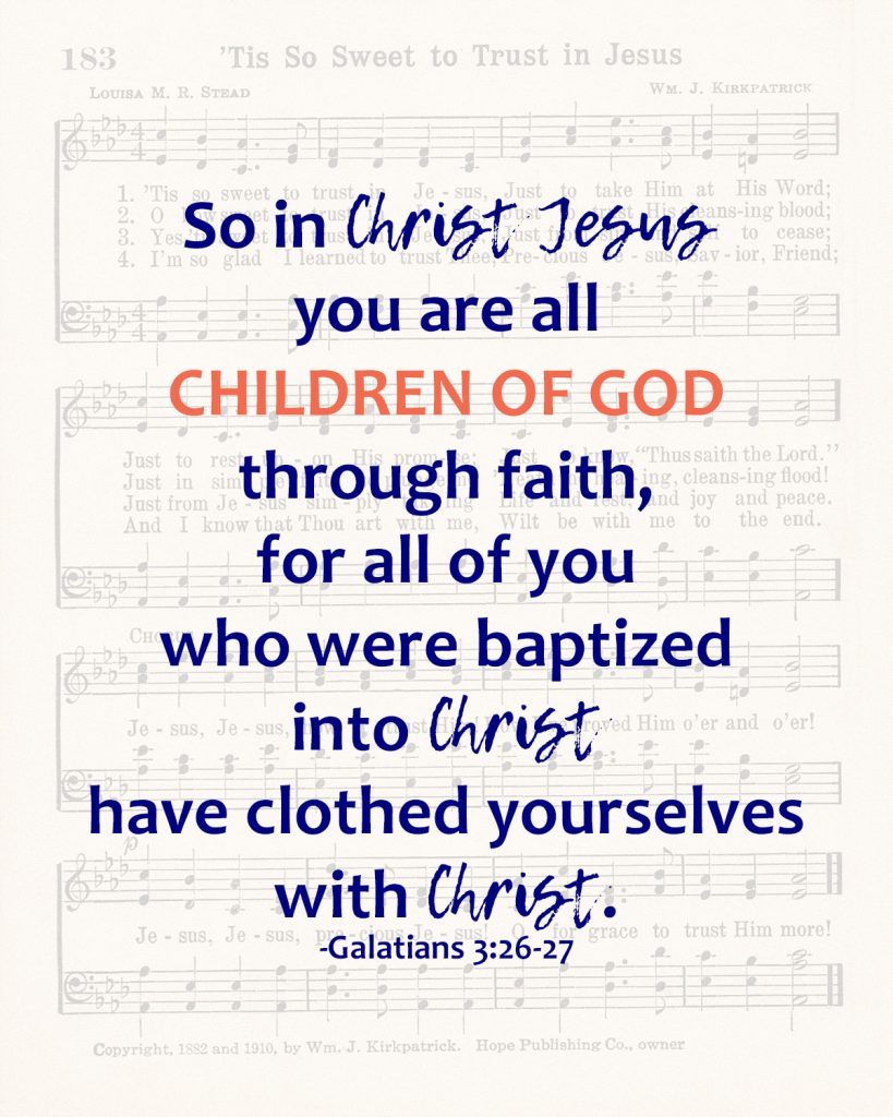 So In Christ Jesus Galatians Baptism Wall Art