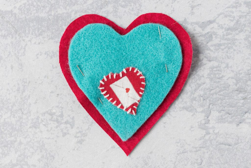 DIY Felt Heart Ornaments in Progress