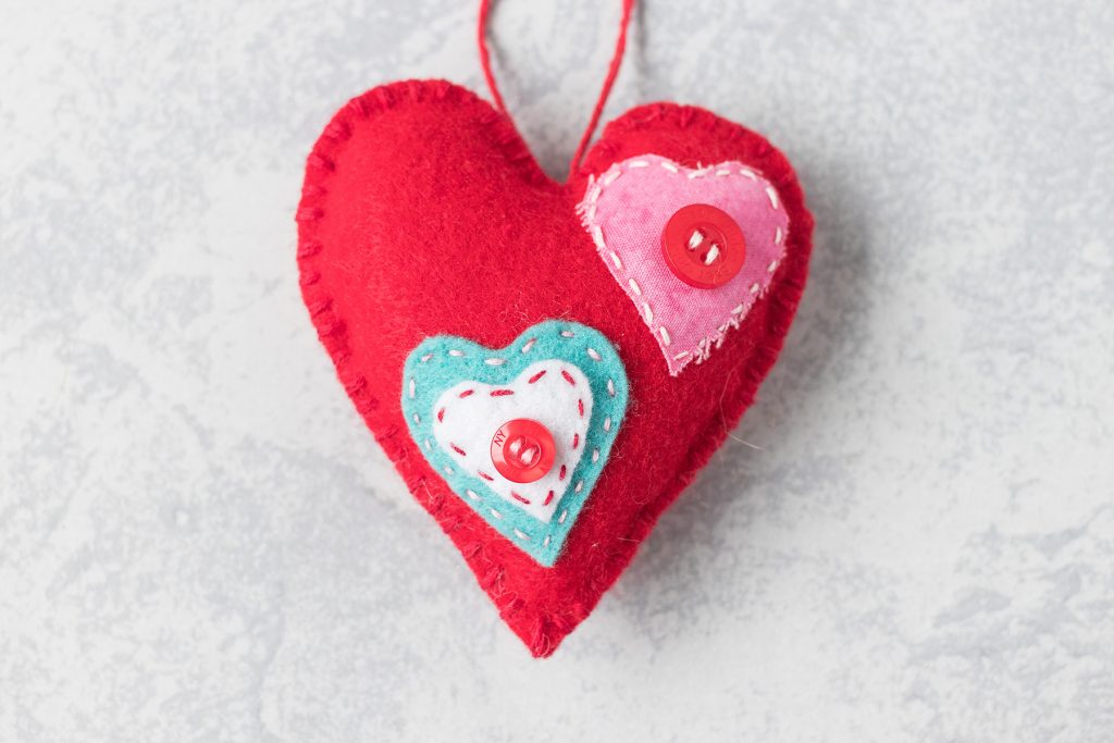 DIY Felt Ornament for Valentine's Day