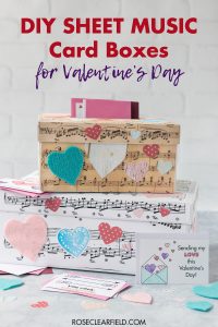 DIY Sheet Music Card Boxes for Valentine's Day