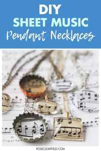 DIY Sheet Music Pendant Necklaces