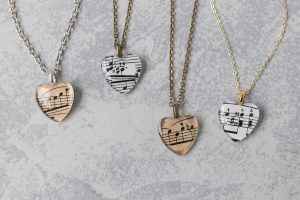 Heart Sheet Music Necklaces