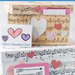 DIY Sheet Music Valentine Card Boxes