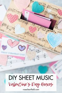 DIY Sheet Music Valentine's Day Boxes