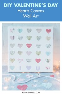 DIY Valentine's Day Hearts Canvas Wall Art