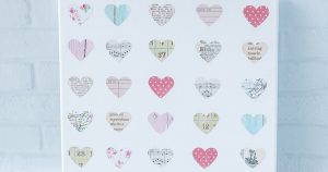 DIY Valentine's Day Hearts Canvas Wall Art