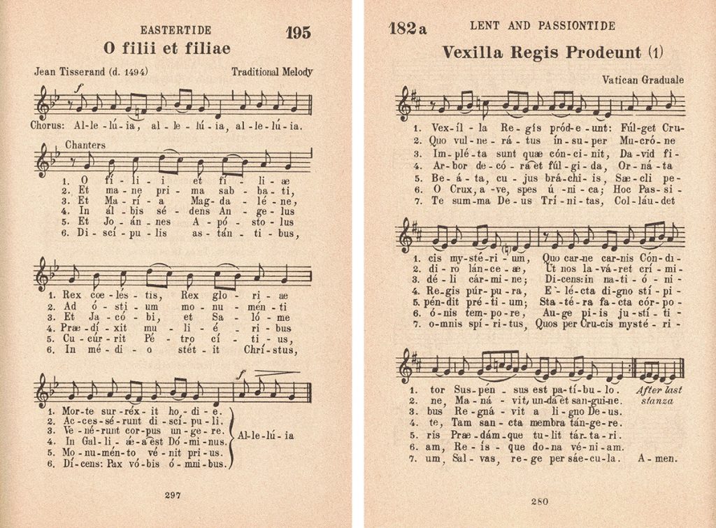 Easter Latin Hymns Collage