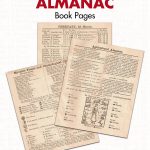 Free Printable Vintage Agricultural Almanac Book Pages