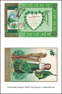 Free Printable Vintage St. Patrick's Day Postcards Full Set Preview