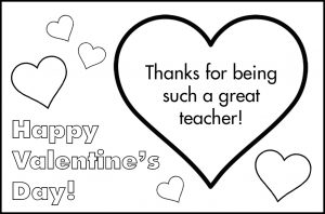 Free Printable Valentines to Color Hearts Great Teacher
