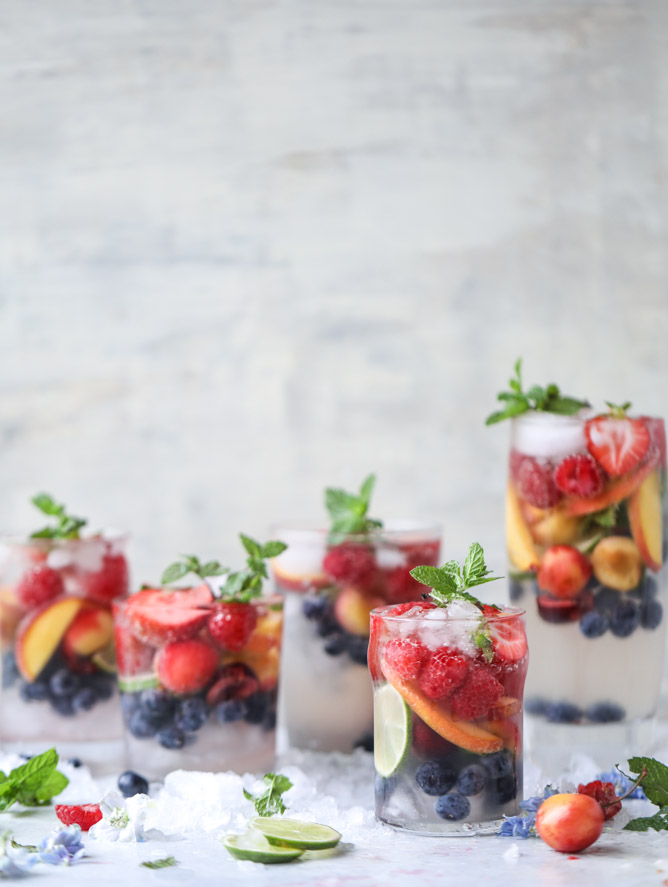 Rainbow Coconut Water Spritzers How Sweet Eats