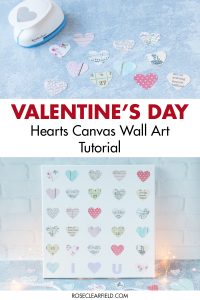 Valentine's Day Hearts Canvas Wall Art Tutorial